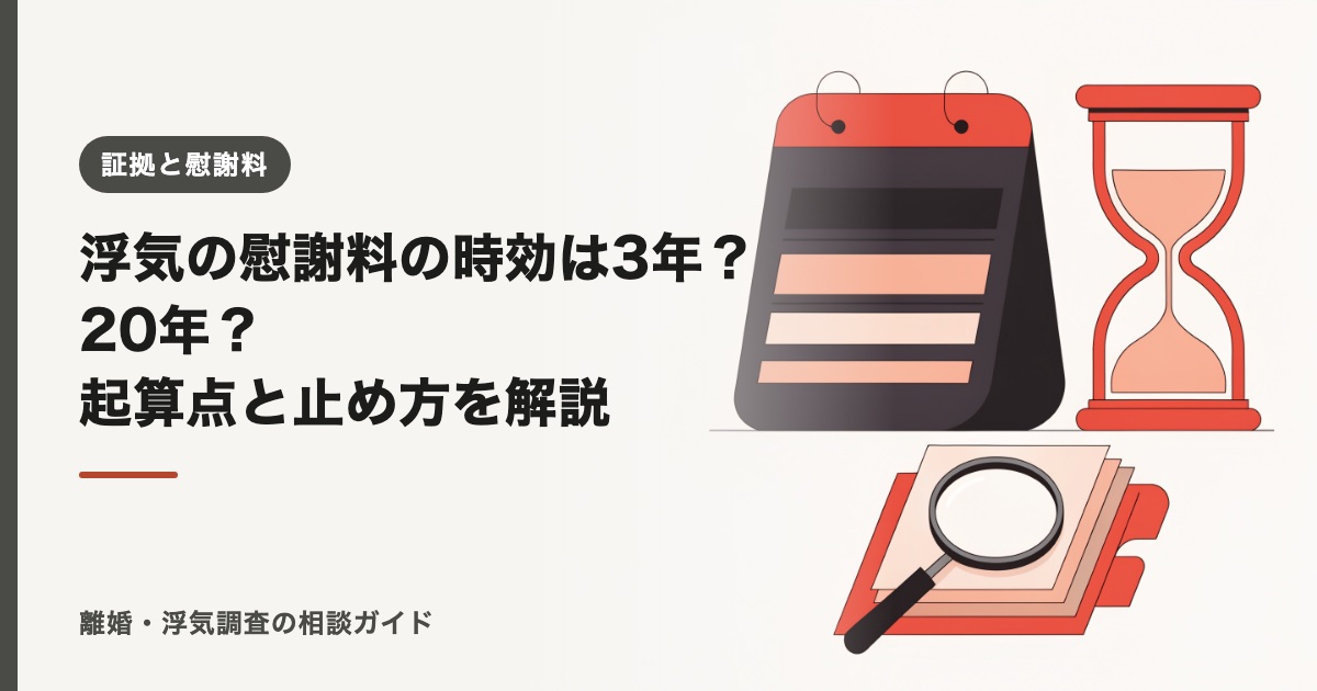 浮気の慰謝料の時効は3年？20年？起算点と止め方を解説【2026年】