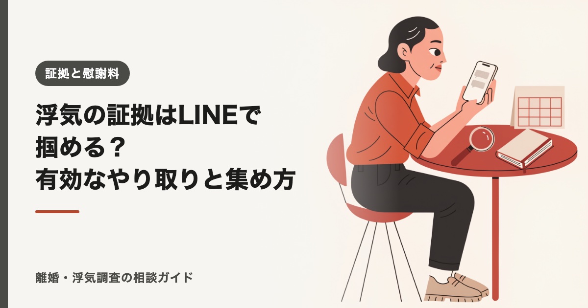 浮気の証拠はLINEで掴める？有効なやり取りと集め方【2026年】
