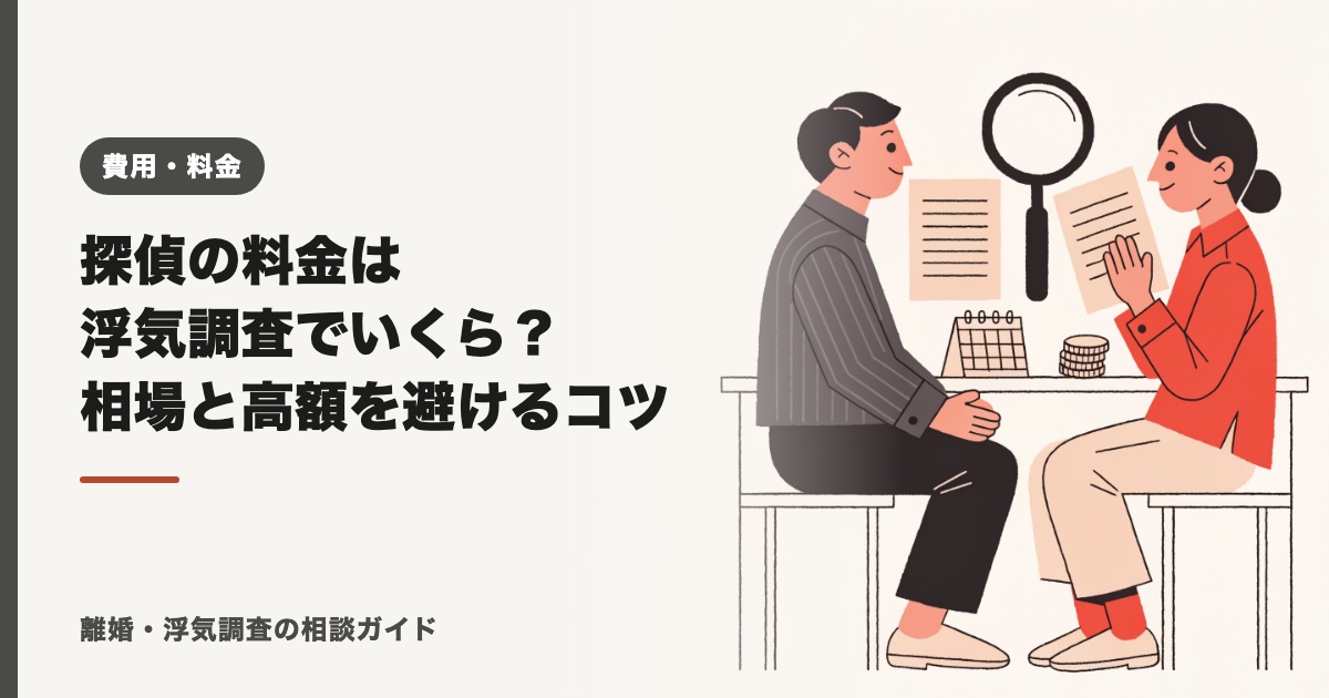 探偵の料金は浮気調査でいくら？相場と高額を避けるコツ【2026年】